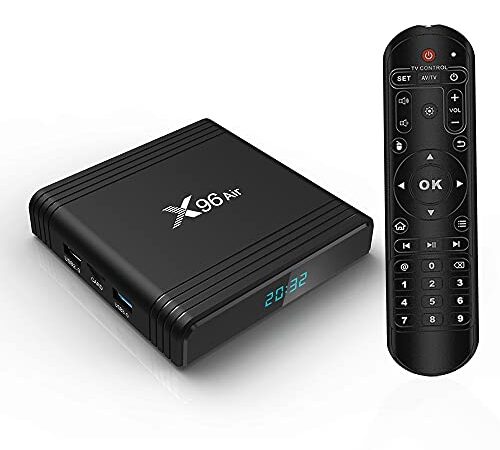 Xilibod Android 9.0 TV Box 4GB RAM/32GB ROM Amlogic S905X3 64-bit Quad Core Arm, G31™ MP2 GPU Processor,H.265 Decoding 2.4G/5G Dual-Band WiFi Smart TV Box - Model No.: X96 Air 4GB 32GB