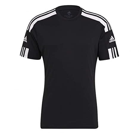 adidas Squad 21 JSY SS T-Shirt, Mens, Black/White, Medium