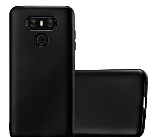 Cadorabo Funda para LG G6 en Metallic Negro - Cubierta Proteccíon de Silicona TPU Delgada e Flexible con Antichoque - Gel Case Cover Carcasa Ligera