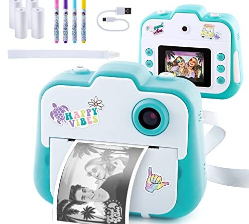 Canal Toys - Cámara Photo Creator de impresión instantánea - Foto, Selfie y Video - papel térmico para 250 fotos - Pantalla LCD - A partir de 8 años - CLK001