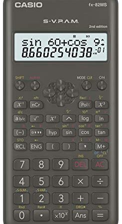 Casio FX-82MS-2-S-ET-B, Calculadora Científica, 1, Gris Oscuro