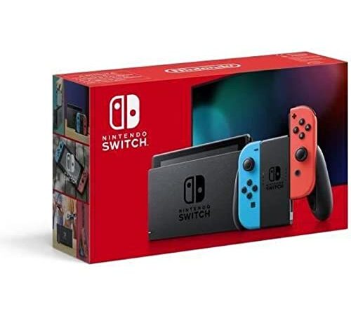 Consola Nintendo Switch con Neon Blue Joy-Con y Neon Red Joy-Con