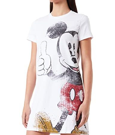 Desigual Vest_MY Mickey Vestido Casual, White, M De Las Mujeres