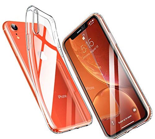 ESR Funda Compatible con iPhone XR, Anti-Amarillo, Antiarañazos, Carcasa Antigolpes con TPU Suave Silicona Air Cushion, Compatible con Carga Inalámbrica, Transparente