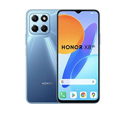 HONOR X8 5G Smartphone 48MP Triple Cámara Trasera 6.5" FullView Design Snapdragon 5G Chipset 6GB RAM + 128GB Ocean Blue