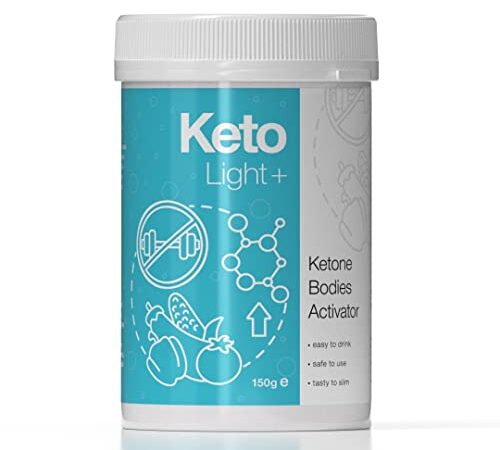 Keto Light Plus 150 g Originale - Productos Proteicos para Dieta Cetogénica, Batido quemagrasas, vegano, sabor a coco - Keto Light +