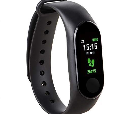 Kounga FitPro Tonic, Pulsera de Actividad Inteligente con Monitor de Sueño, Podómetro, Contador de Calorías, Pantalla a Color