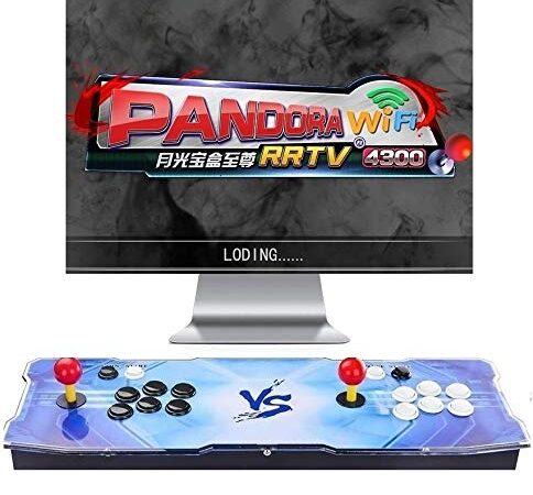 Kulukula Consola de Juegos Retro Arcade WiFi, Pandora Box RRTV 11 Soporte para máquinas recreativas Descarga de Juegos Resolución Full HD de 1280 x 720, CPU Octa Core Avanzada (4300 Juegos)