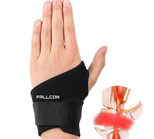 Muñequera Tendinitis Muñeca Tunel Carpiano (1PCS) - Muñequeras Metacarpiana Deportiva Transpirable de Neopreno Ajustable Elastica - Para Muñeca Abierta,Esguince de Muñeca,Artritis,Fracturas.