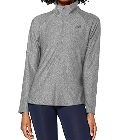 New Balance Sport Spacedye Half Zip Top, Mujer