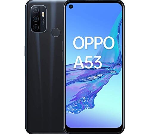 OPPO A53 - Smartphone 64GB, 4GB RAM, Dual SIM, Carga rápida 18W - Negro