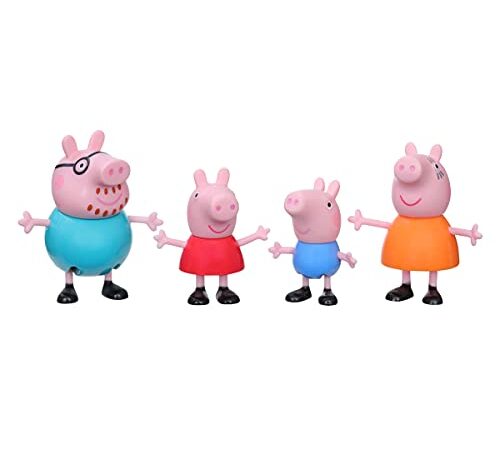 Peppa Pig - Peppa's Adventures - Peppa y su Familia - Set de 4 Figuras - 4 Figuras de la Familia Pig - Edad: A Partir de 3 años