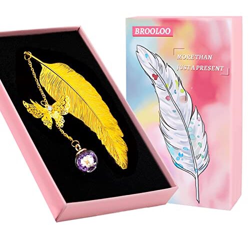 Regalos Originales para Mujer Profesora Navidad - Marcapaginas Originales Plumas Manualidades Papeleria Bonita Ideas Elegantes Regalo Mujer Joven Profesores Maestra Madres Abuela Amigo Novia Hermanas