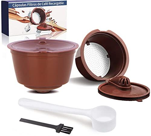 Retilio 2 Pack Cápsulas Filtros de Café Recargable Reutilizable para Cafetera de Capsulas Dolce Gusto Más de 300 Veces de Usos para Reemplazo