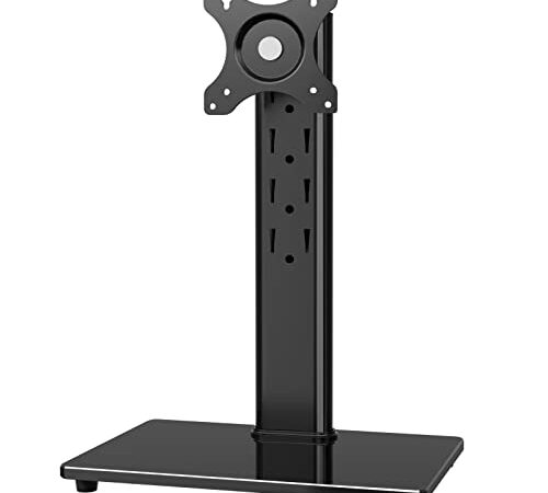 RFIVER Soporte para Monitor de PC de 13 a 32 Pulgadas Brazo Monitor para Escritorio con Inclinación / Giratorio / Rotación / Altura Ajustable VESA 75/100mm Peso Máx 10 kg MS1001