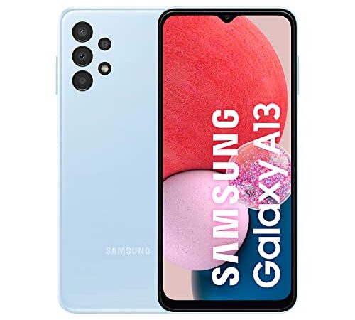 Samsung Galaxy A13 (64 GB) Azul Claro – Teléfono móvil libre, Smartphone Android de 4 GB RAM, con pantalla de 6,6'' y batería de 5000 mAh - Chipset 2021 (Versión ES)