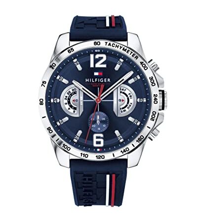 Tommy Hilfiger Reloj Analógico de Cuarzo multifunción para hombre con Correa en silicona Azul Marino - 1791476