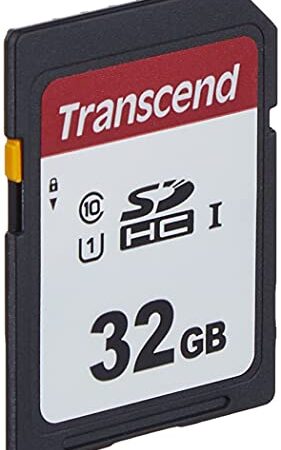 Transcend TS32GSDC300S-E Tarjeta SD de 32 GB, SDHC, Clase 10, U1, Velocidad de Lectura hasta 95 MB/s – Paquete abrefácil