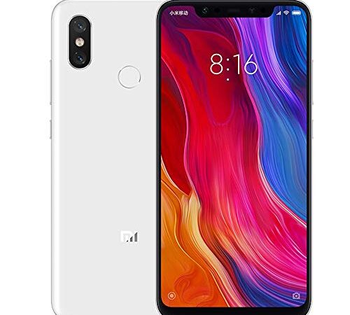 Xiaomi Mi 8 - Smartphone Dual SIM de 6.21" (Octa-Core Kryo 2.8 GHz, RAM de 6 GB, Memoria de 64 GB, cámara de 20 MP, Android 8.0) Color Blanco [Versión Oficial]