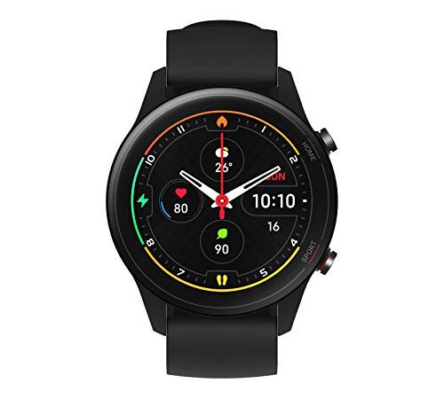 Xiaomi Mi Watch - Reloj Inteligente, Smartwatch Mujeres Hombres con Pantalla 1.39" AMOLED, GPS, Monitor de Frecuencia Cardiaca, 117 Modos de Entrenamiento, 5 ATM (Negro)