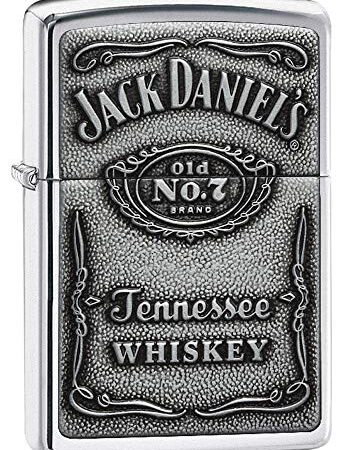 Zippo 1310011 Jack Daniel'S Label Chrome - Mechero con Relieve