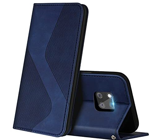 ZONNAVI Funda para Huawei Mate 20 Pro, Funda Libro de Cuero con Ranura para Tarjeta y Magnético, Wallet Flip Caso Cubierta Case Carcasa para Huawei Mate 20 Pro (Azul)