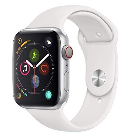 Apple Watch Seires 4 44mm (GPS + Celular) - Caja De Aluminio En Plata / Blanca Correa Deportiva (Reacondicionado)