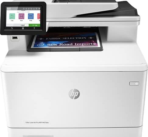 HP Color LaserJet Pro M479dw W1A77A, Impresora Láser Color Multifunción, Imprime, Escanea y Copia, Wi-Fi, Ethernet, USB 2.0 de alta velocidad, 1 Host USB, HP Smart App, Pantalla Táctil, Blanca