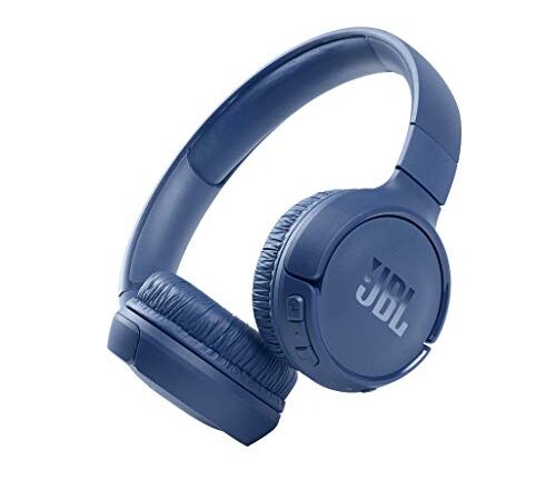 JBL TUNE 510BT – Auriculares inalámbricos on-ear con tecnología Bluetooth, ligeros, cómodos y plegables, hasta 40h de batería, Siri y Asistente de Google, con conexión multipunto, azul