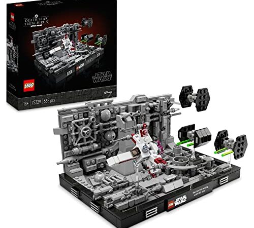 LEGO 75329 Star Wars Diorama: Ataque a la Estrella de la Muerte, Maqueta para Construir para Adultos, Luke Skywalker y Darth Vader, Coleccionable