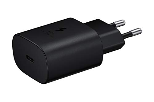 Samsung EP-TA800NBEGEU - Cargador de Pared 25W USB-C, Color Negro, 1 Unidad (Paquete de 1)