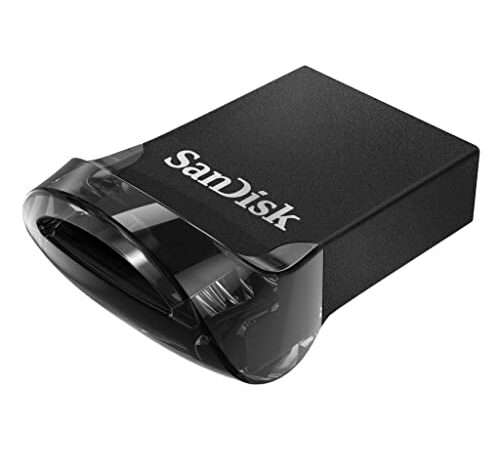 SanDisk Ultra Fit, Memoria flash USB 3.1 de 64 GB con hasta 130 MB/s de velocidad de lectura, Tradicional, Color Negro