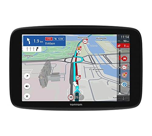 TomTom Navegador GPS GO Expert, pantalla HD de 7 pulgadas, con POIs para vehículos grandes, tráfico gracias a TomTom Traffic, mapas del mundo, alertas de restricción en vivo, actualizaciones vía WiFi