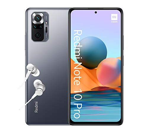 Xiaomi Redmi Note 10 Pro - Smartphone 8+128GB, 6,67" AMOLED DotDisplay de 120 Hz, Snapdragon 732G, 108 MP Cámara cuádruple, 5020 mAh, Gris Onyx